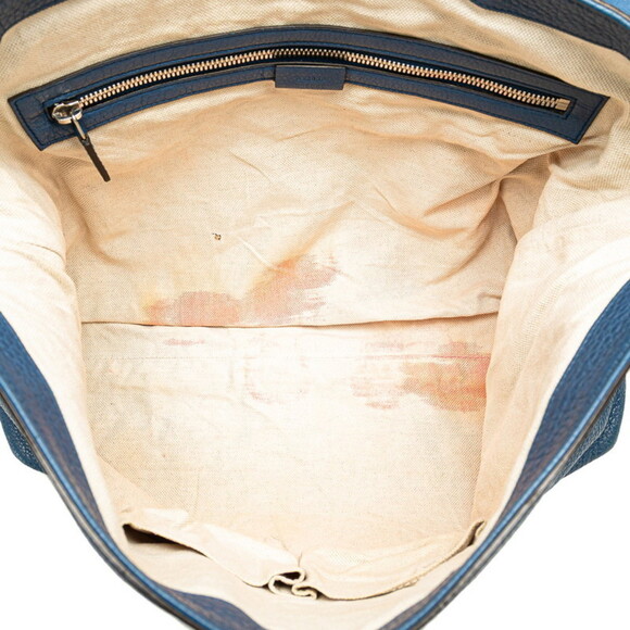 GUCCI Blue Leather Shoulder Bag - Picture 11 of 16